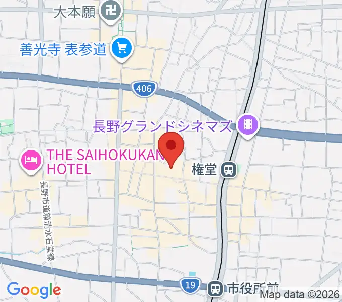 長野相生座・ロキシーの地図