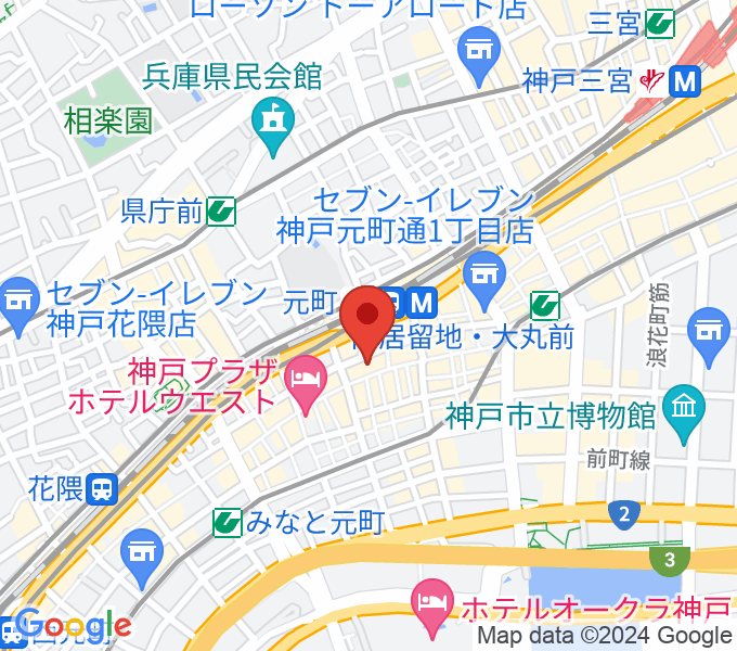 ベースオントップ神戸元町店の場所