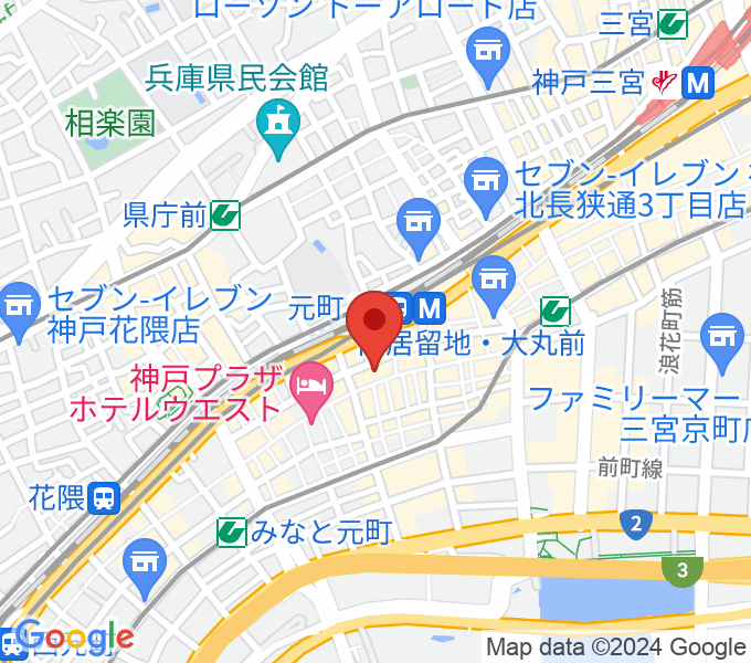 ベースオントップ神戸元町店の場所