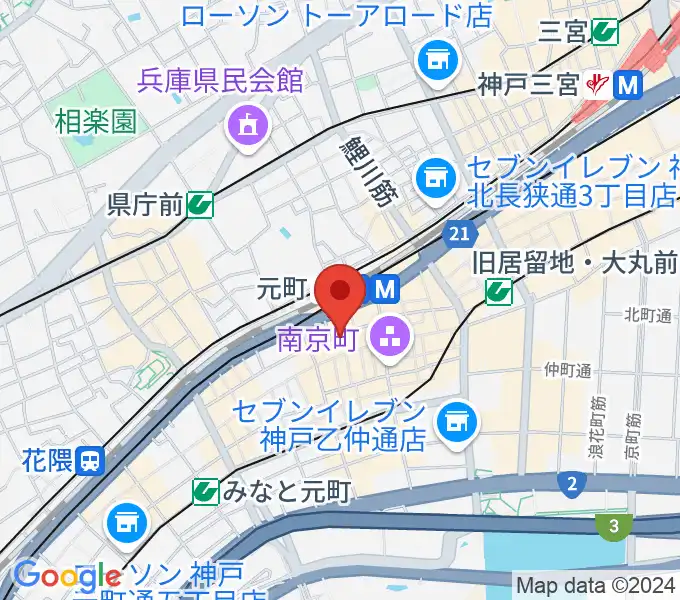 ベースオントップ神戸元町店の地図