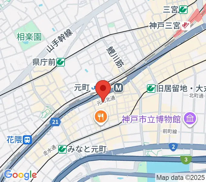 ベースオントップ神戸元町店の地図