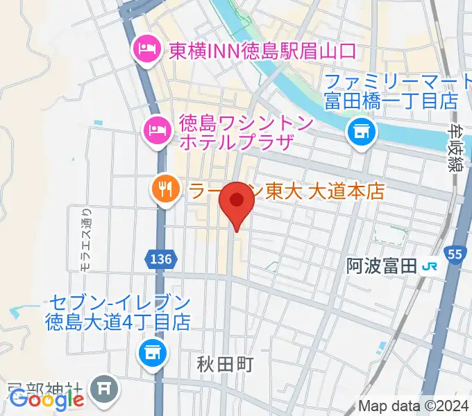 徳島FIGHT CLUBの地図