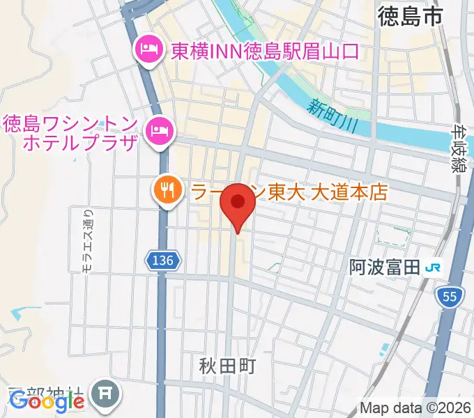 徳島FIGHT CLUBの地図