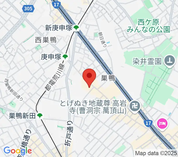 巣鴨地域文化創造館（中山道待夢）の地図