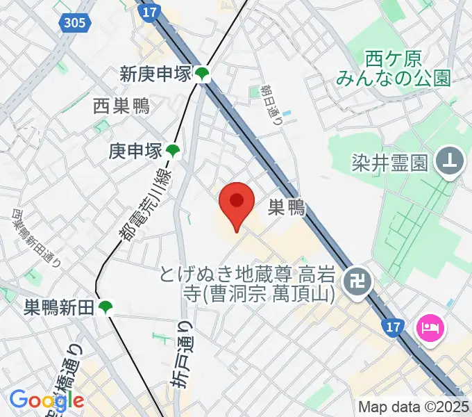 巣鴨地域文化創造館（中山道待夢）の地図