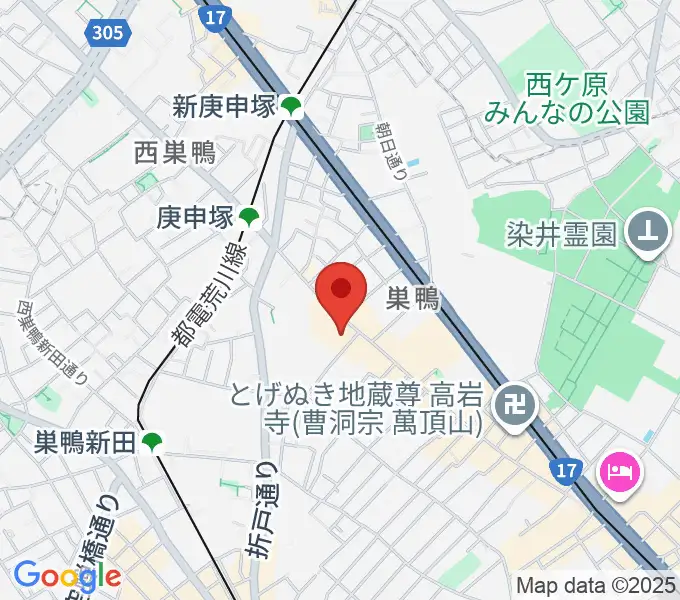 巣鴨地域文化創造館（中山道待夢）の地図