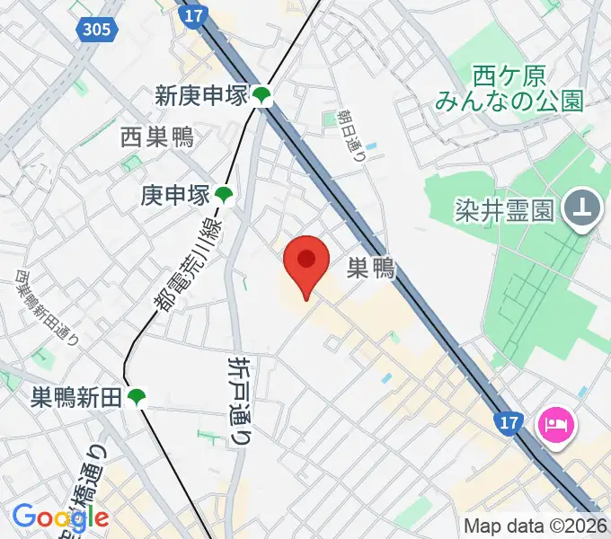 巣鴨地域文化創造館（中山道待夢）の地図