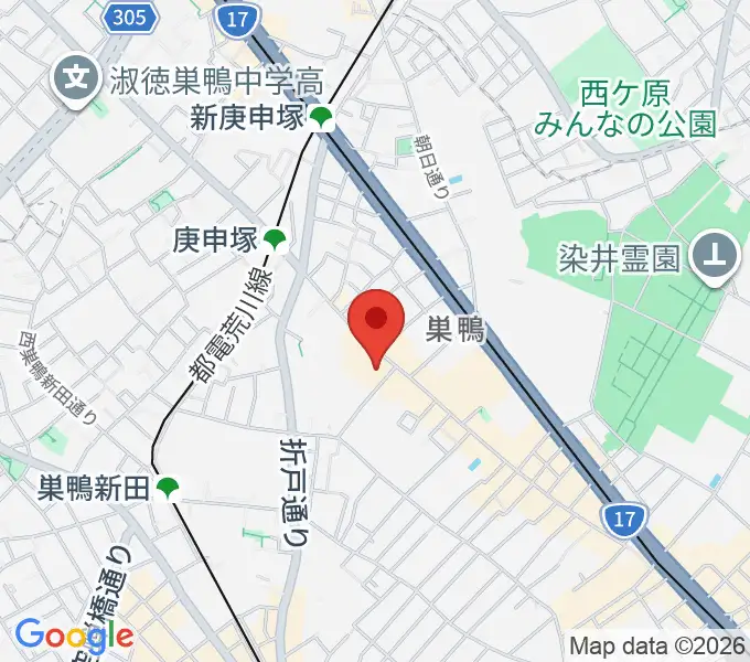 巣鴨地域文化創造館(中山道待夢)の地図