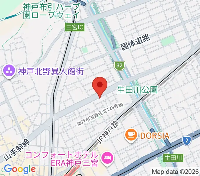 ソアースタジオの地図