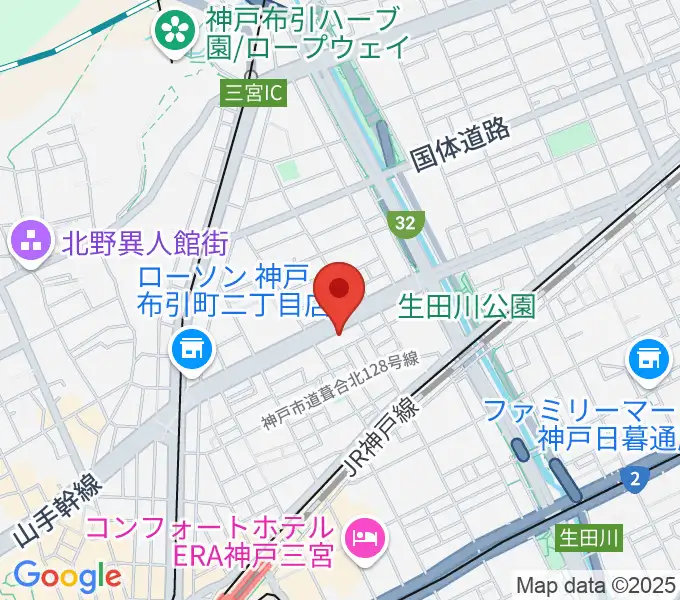 ソアー音楽教室の地図