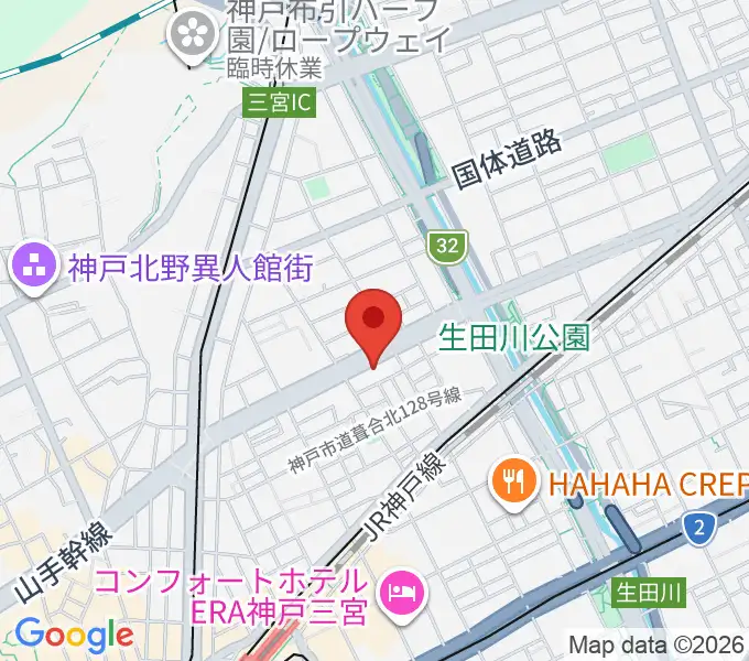 ソアー音楽教室の地図