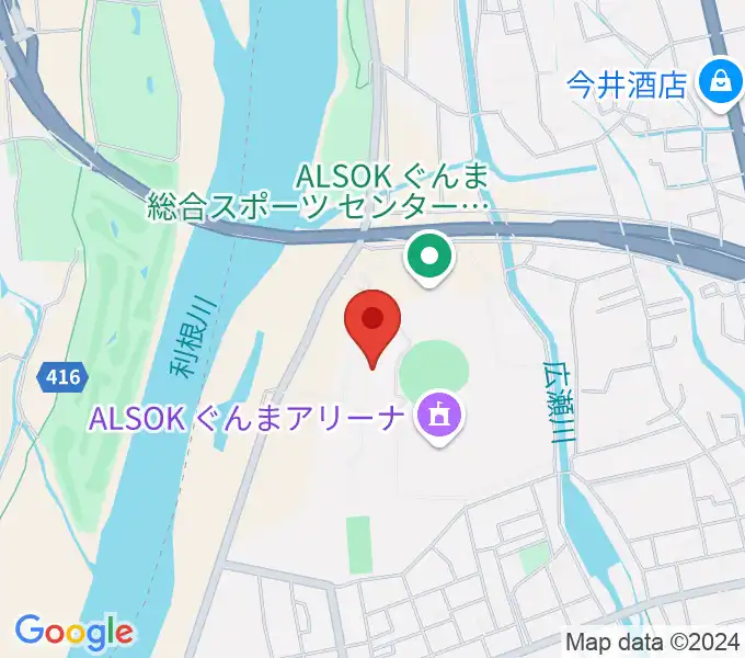 ALSOKぐんまアイスアリーナの地図