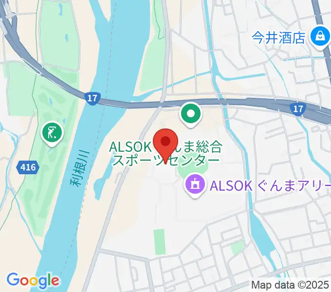 ALSOKぐんまアイスアリーナの地図