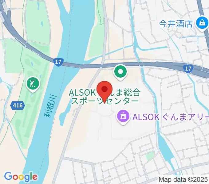 ALSOKぐんまアイスアリーナの地図
