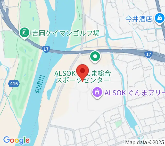 ALSOKぐんまアイスアリーナの地図