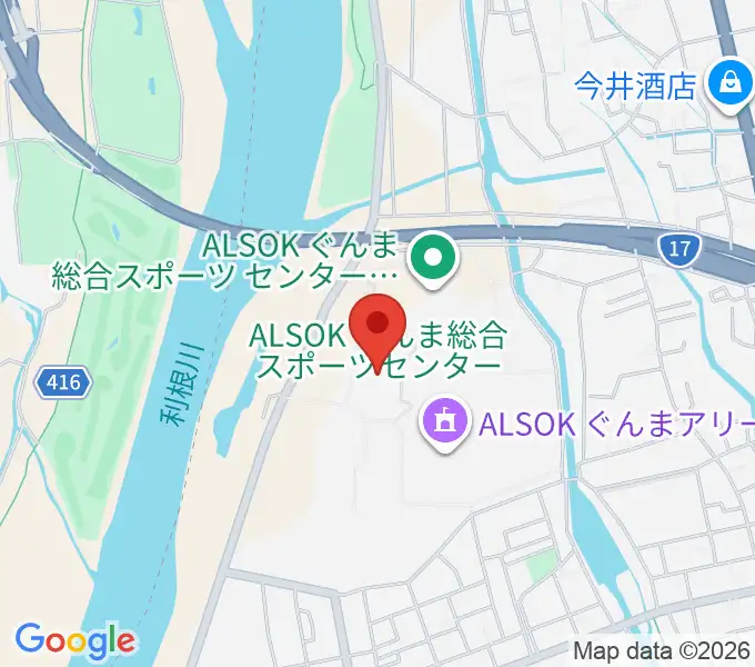 ALSOKぐんまアイスアリーナの地図