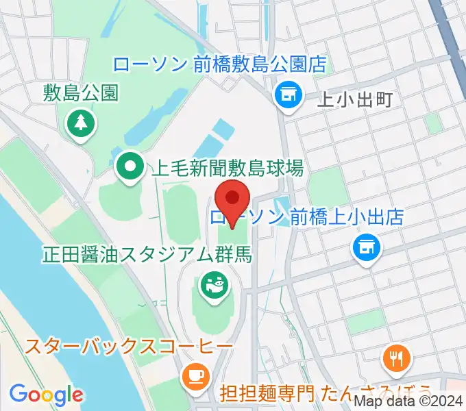 アースケア敷島サッカー・ラグビー場の地図