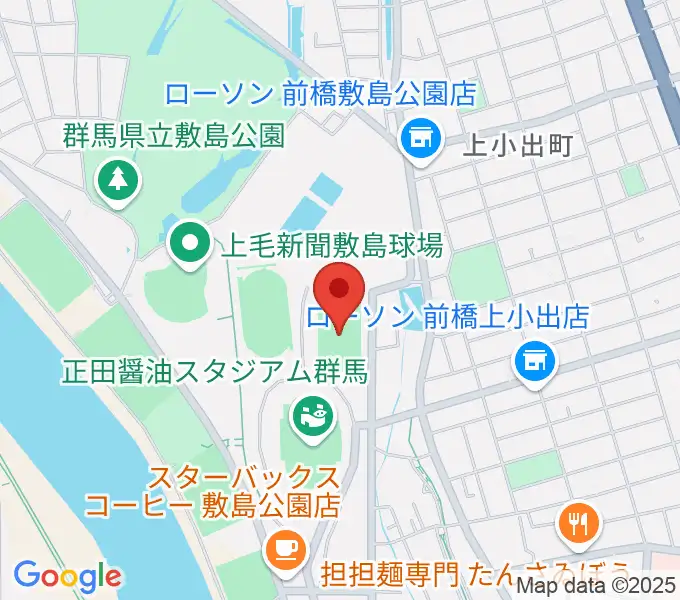 アースケア敷島サッカー・ラグビー場の地図