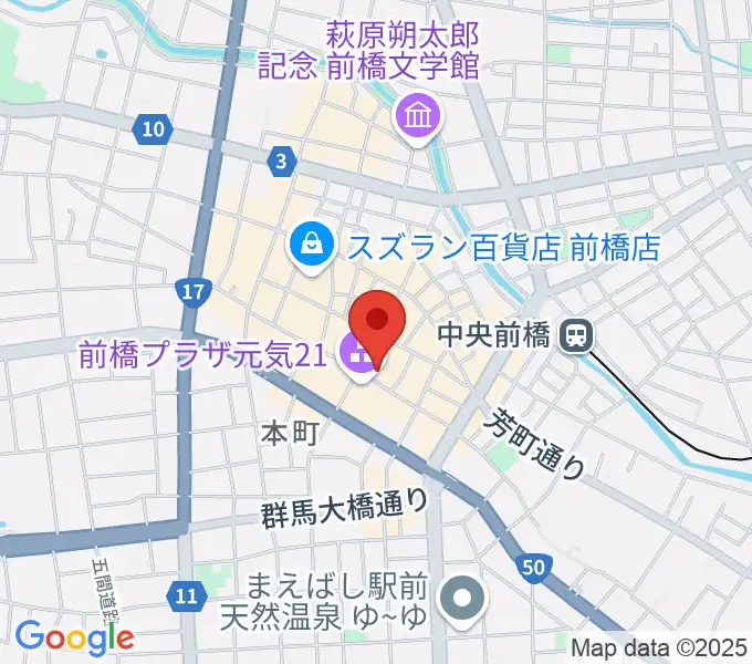 前橋シネマハウスの地図
