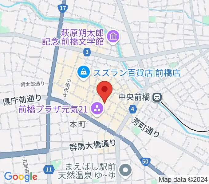 アーツ前橋の地図