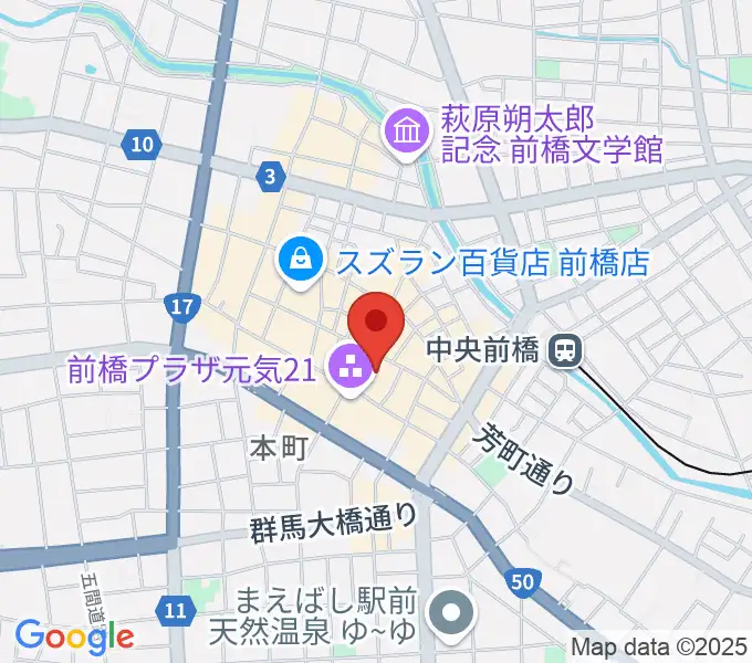 アーツ前橋の地図
