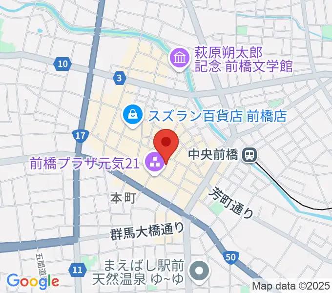 アーツ前橋の地図