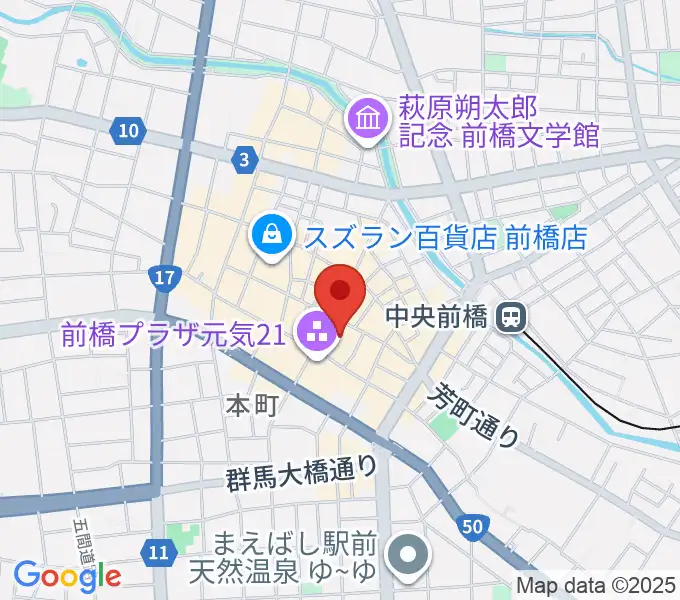 アーツ前橋の地図