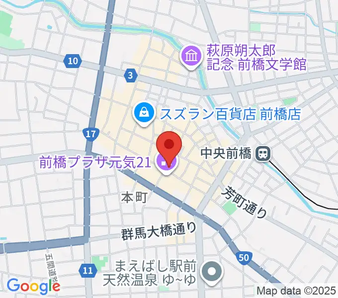 アーツ前橋の地図