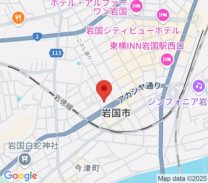 岩国市民文化会館の地図