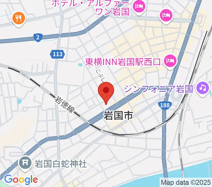 岩国市民文化会館の地図