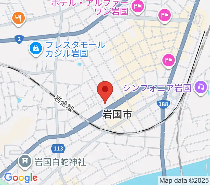 岩国市民文化会館の地図