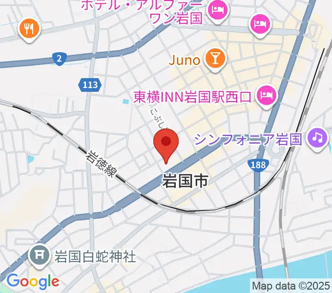 岩国市民文化会館の地図