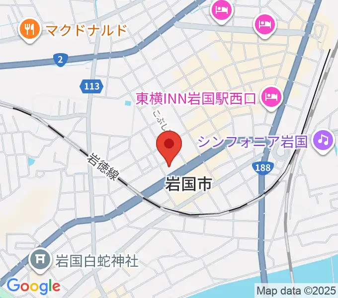 岩国市民文化会館の地図