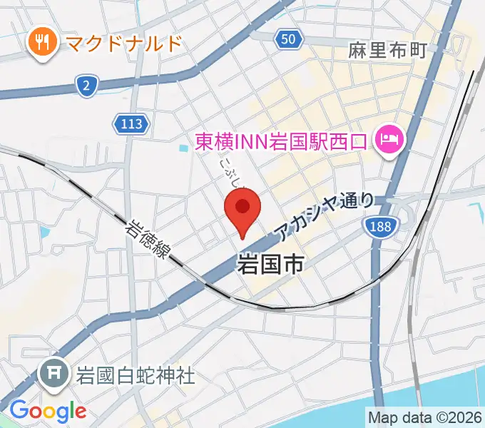 岩国市民文化会館の地図