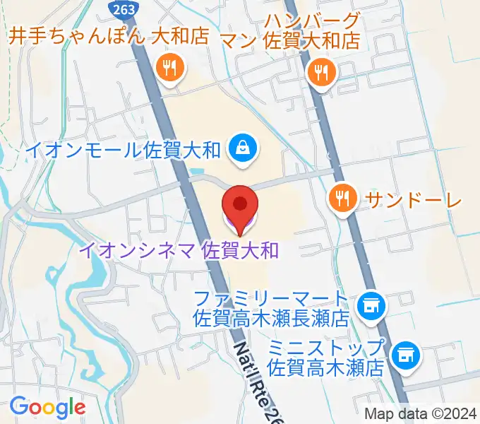 イオンシネマ佐賀大和の地図