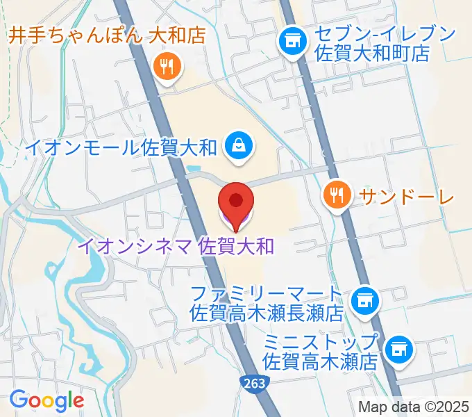 イオンシネマ佐賀大和の地図