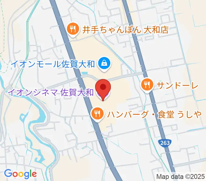 イオンシネマ佐賀大和の地図