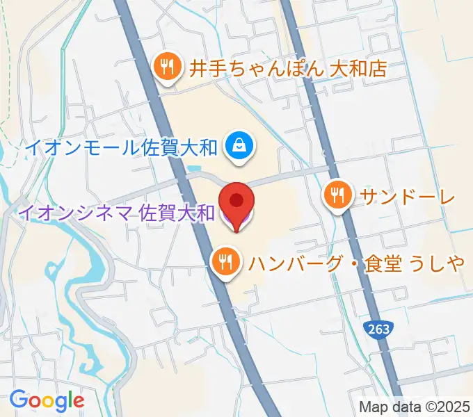 イオンシネマ佐賀大和の地図