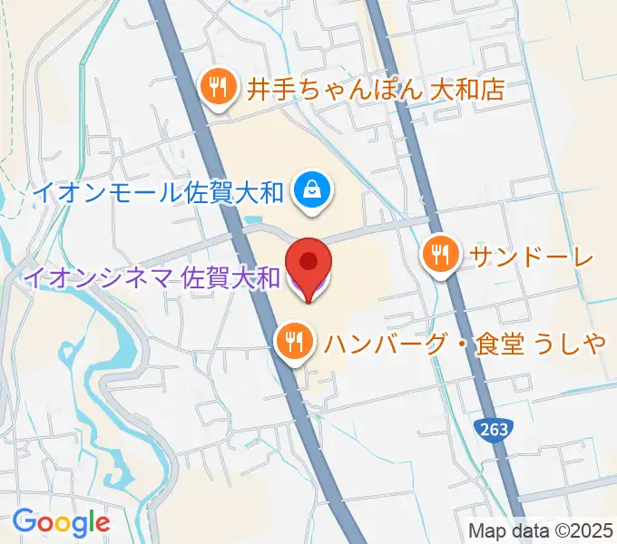 イオンシネマ佐賀大和の地図