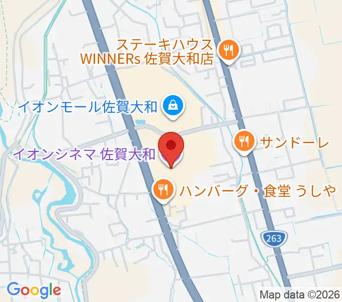 イオンシネマ佐賀大和の地図