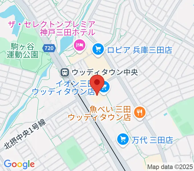 イオンシネマ三田ウッディタウンの地図