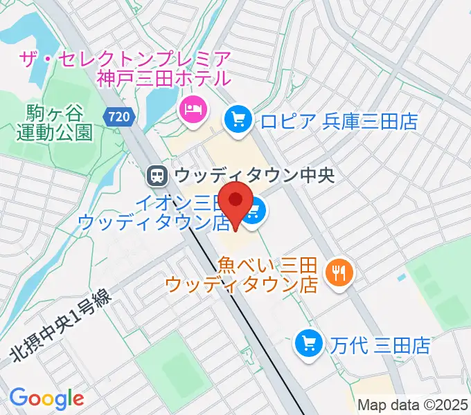 イオンシネマ三田ウッディタウンの地図