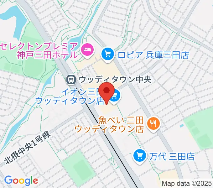 イオンシネマ三田ウッディタウンの地図