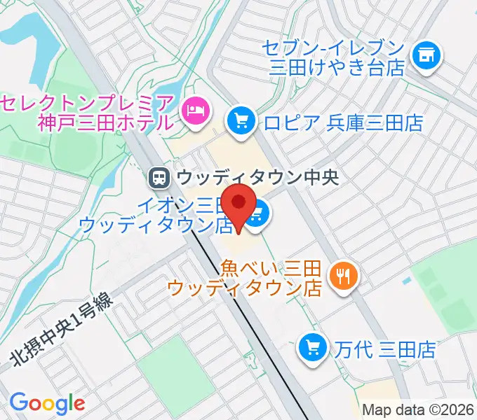 イオンシネマ三田ウッディタウンの地図