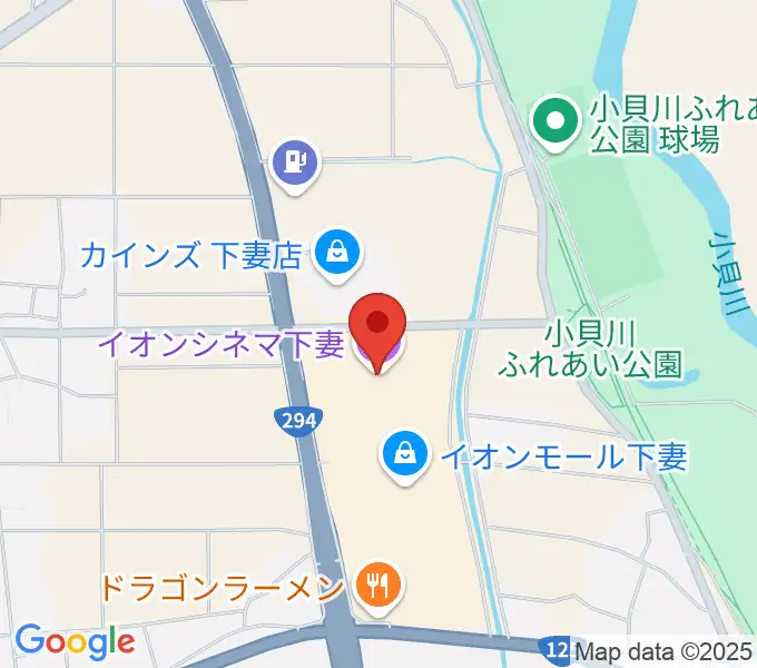 イオンシネマ下妻の地図