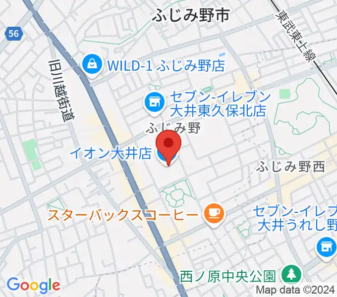 イオンシネマ大井の地図