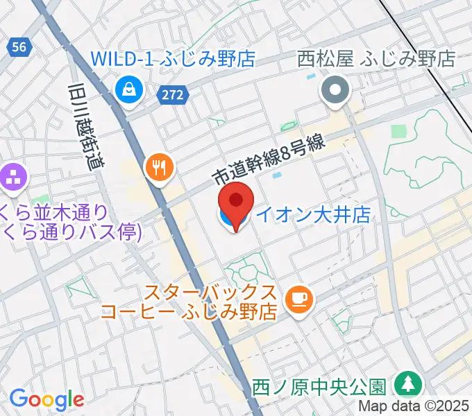 イオンシネマ大井の地図