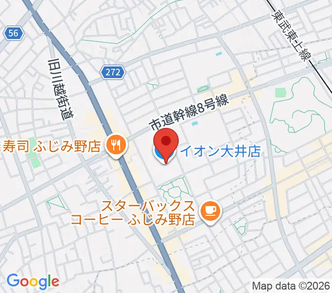 イオンシネマ大井の地図