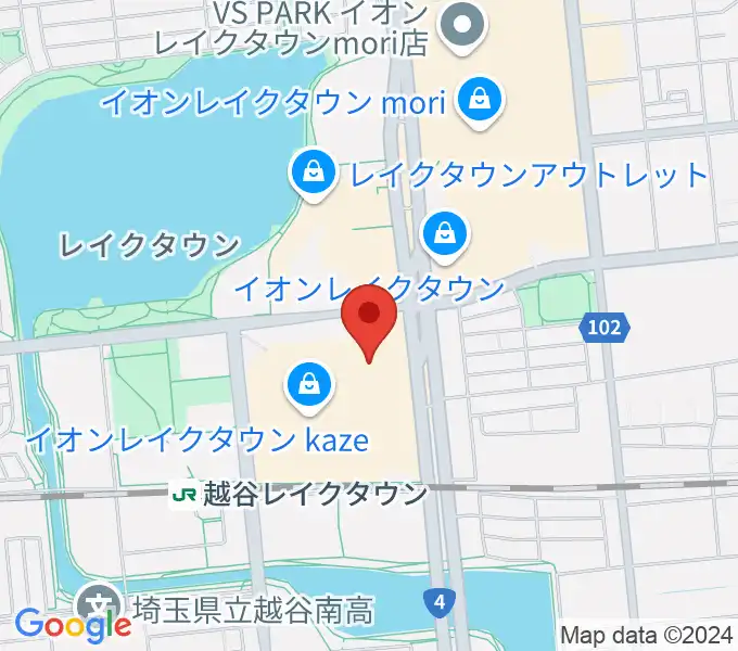 イオンシネマ越谷レイクタウンの地図