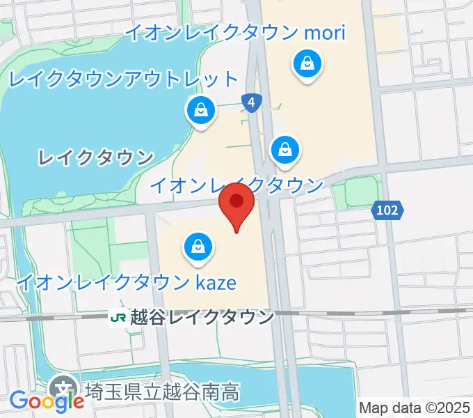イオンシネマ越谷レイクタウンの地図